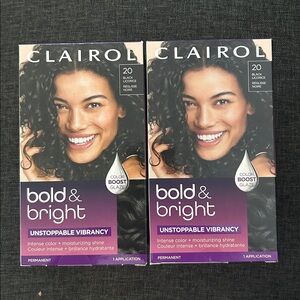 NEW 🆕 TWO Clairol Bold & Bright Hair Color - 20 Black Licorice